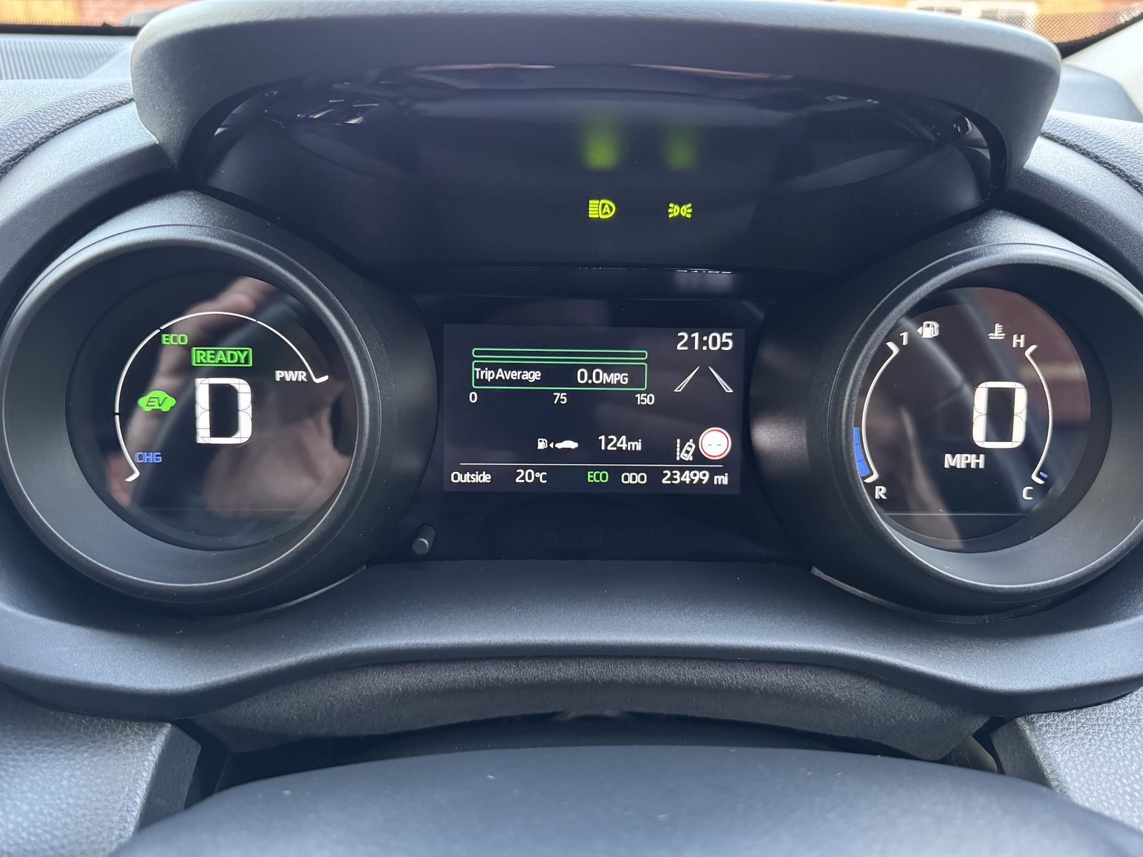 Instrument cluster at final reading