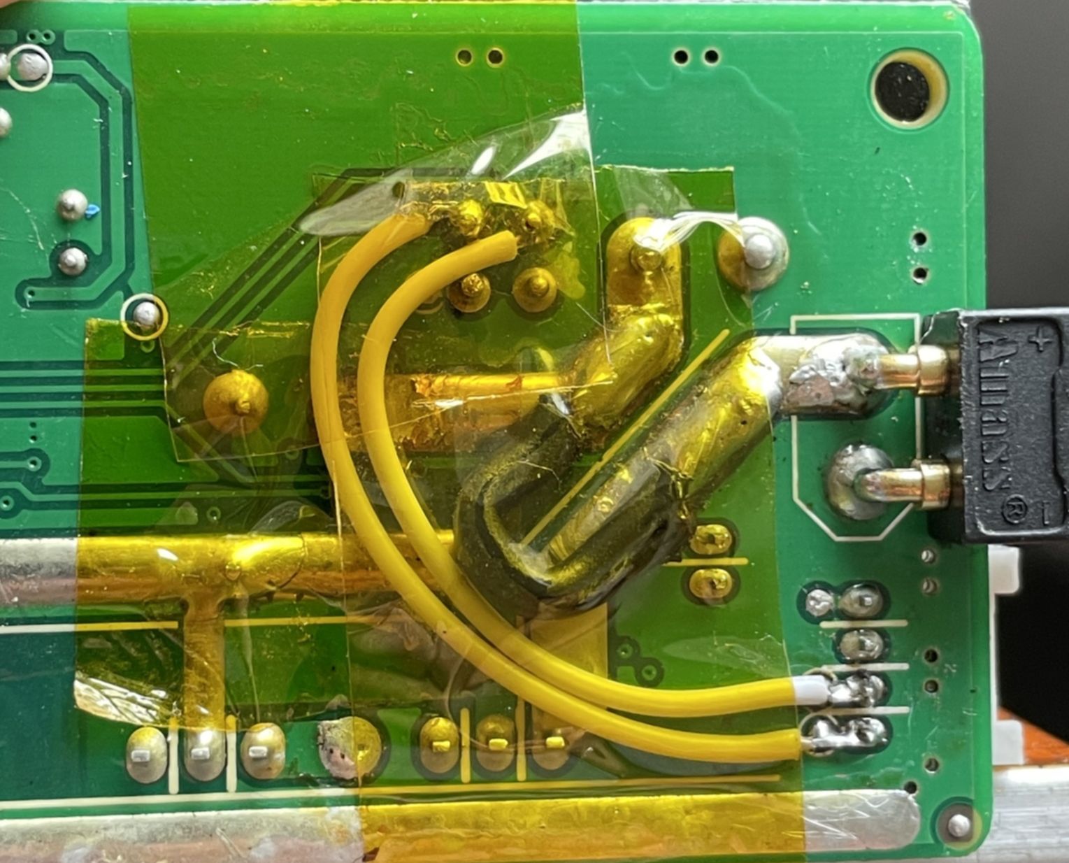 Bypass wires close-up