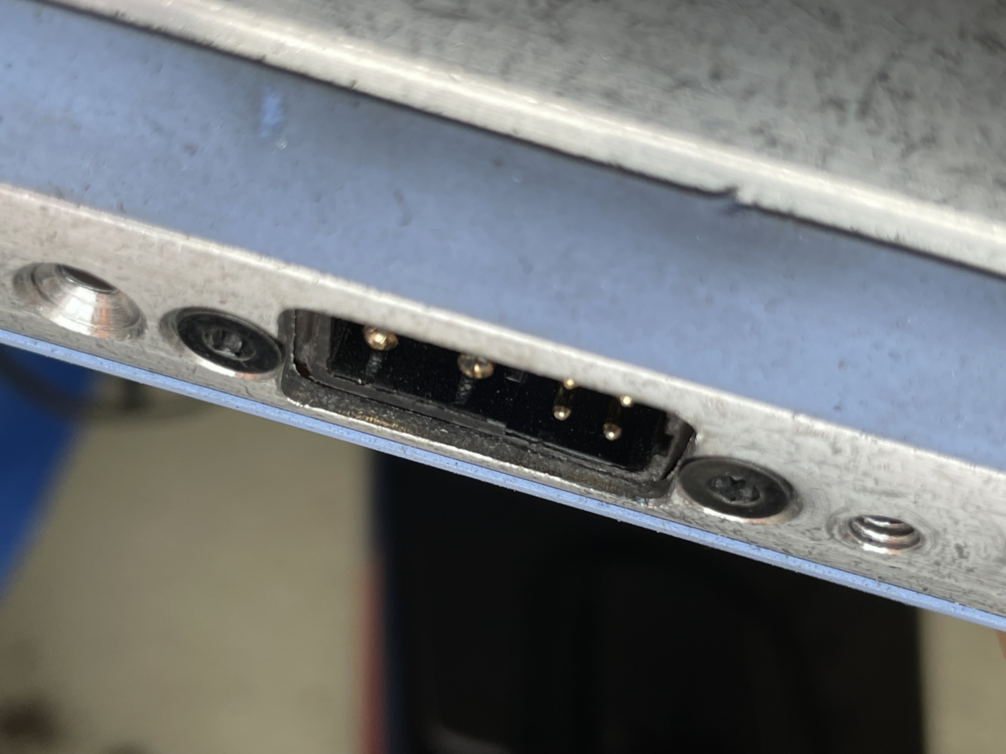 Motor controller connector after adjustment
